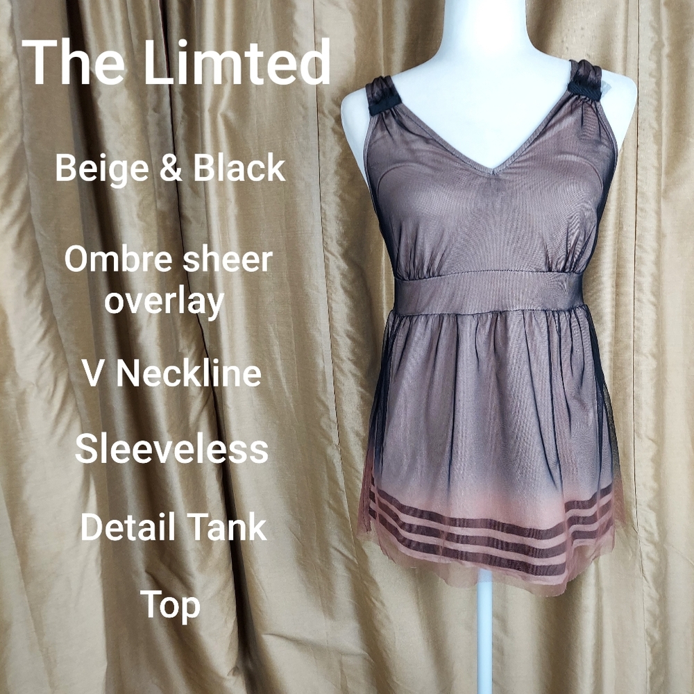 The Limted beige & Black ombre overlay tank size XS